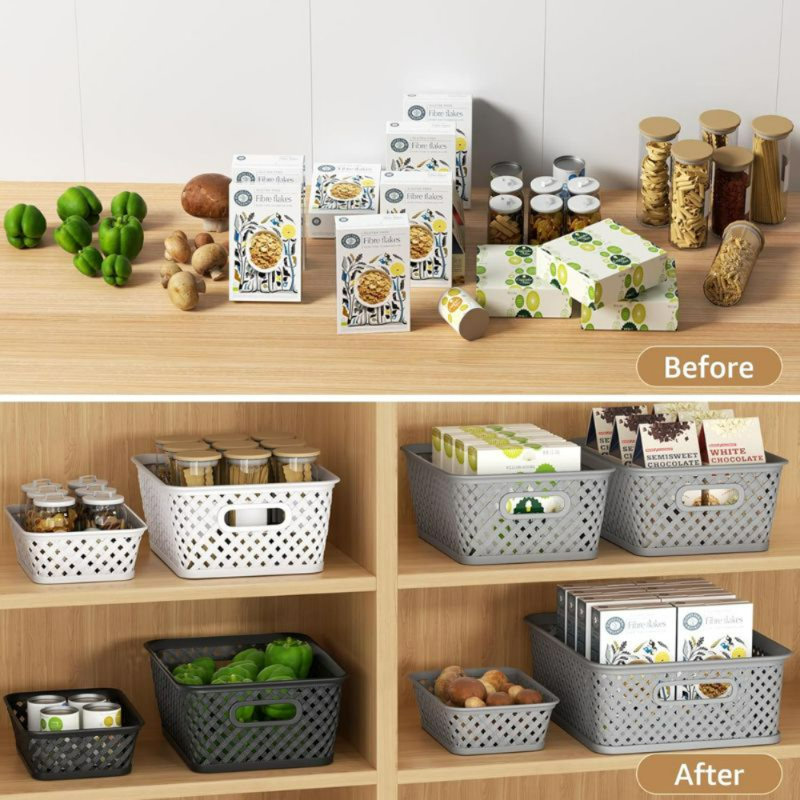 Ensemble de bacs de rangement en plastique