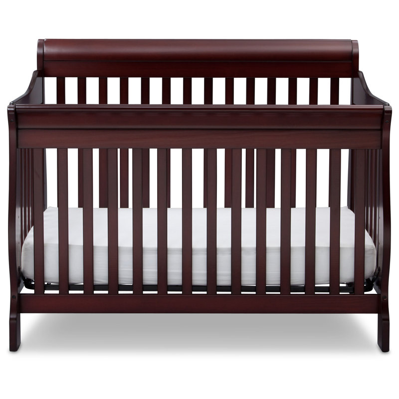 Espresso Cherry Solid Wood Convertible Carter Crib