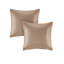 Édredon pour très grand lit 8 pièces - Fausse soie, motif géométrique, rembourrage, rembourrage brodé beige, chambre