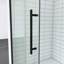 Double porte de douche coulissante avec verre trempé et poignée en acier inoxydable-113510542