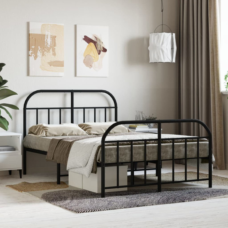 Strothers Bed, Black, Small Double (4')