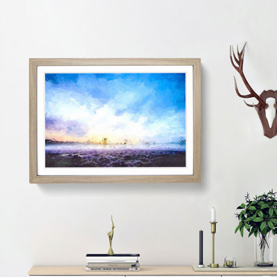 Field of Heather in the Netherlands - Picture Frame Graphic Art Print