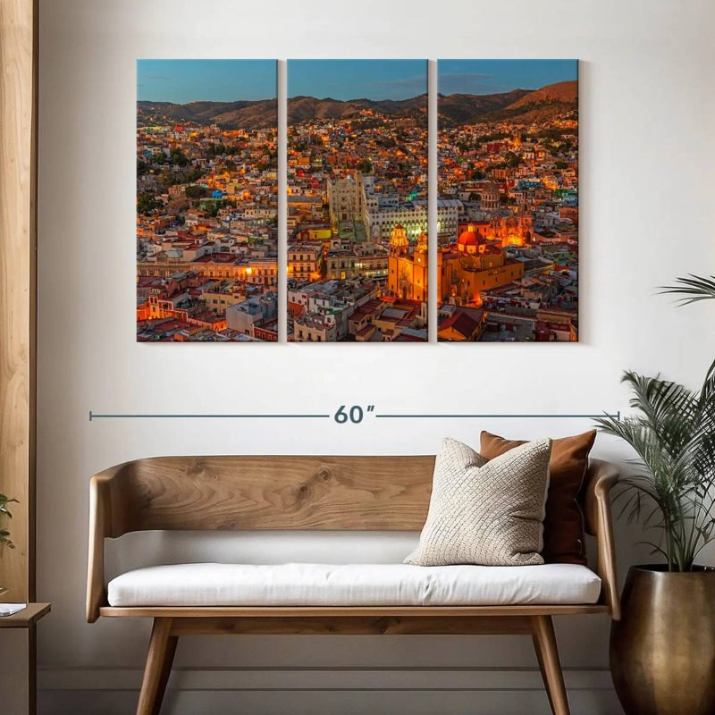 L'heure bleue à Guanajuato, H 32 po x l 50 po