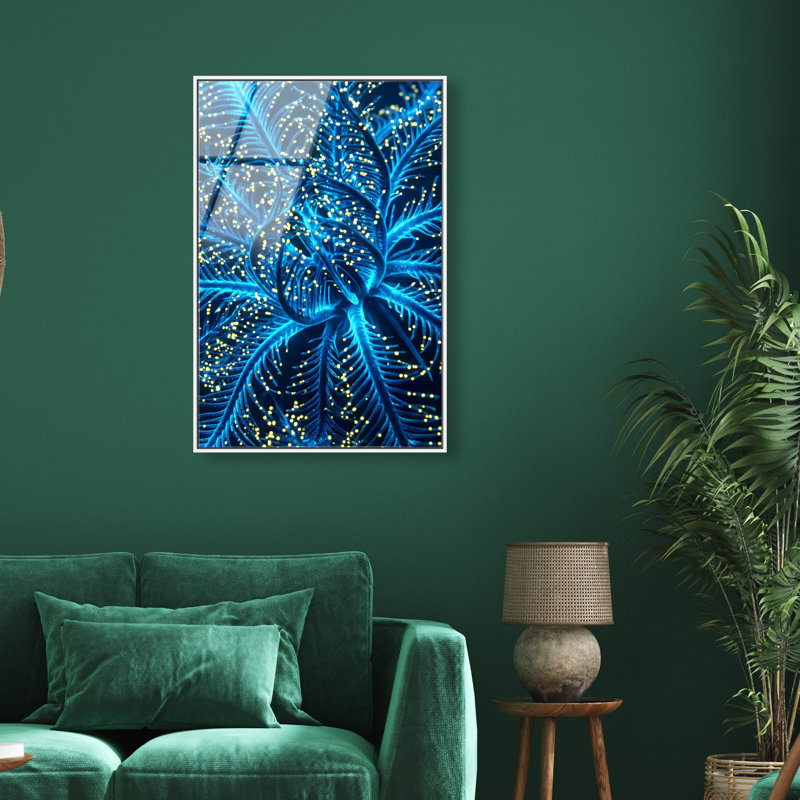 Neon Bloom Print by Oliver Gal, 16"H x 11"W, White Floater Frame