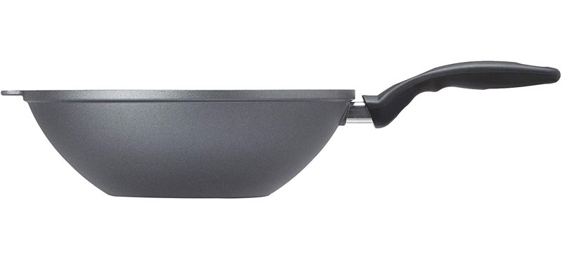 Wok with Round Bottom and Lid, 3.35" H x 11.8" W x 3.35" D