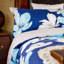 Ensemble de housse de couette réversible en microfibre bleu / blanc 3 pièces -88486602