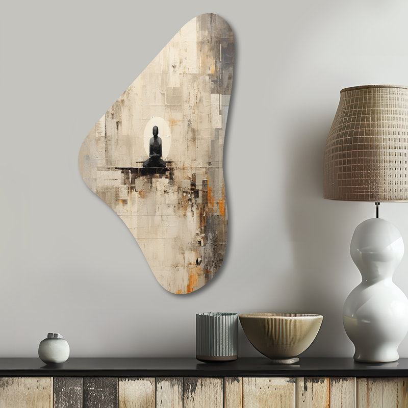 Grovetown - art mural asymétrique en forme de yoga Boomerang, H 31 po x l 17 po