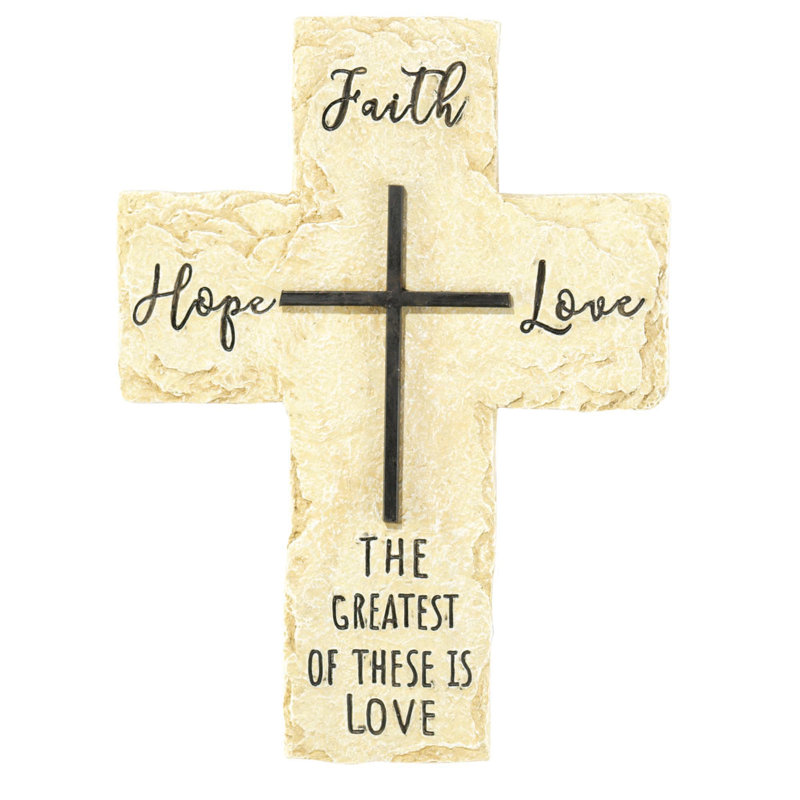 Décoration murale en croix Cross Faith Hope Love