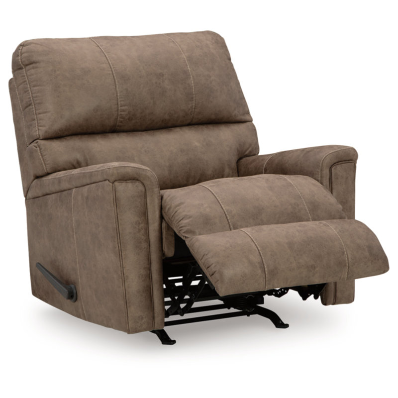 Faux Leather Recliner, Brown Faux Leather