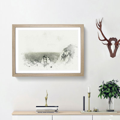 Coastline in Zante Greece in Abstract - Picture Frame Graphic Art Print