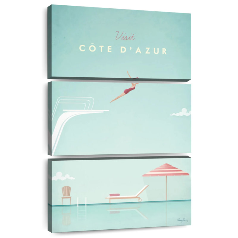 Affiche de voyage rétro Nicci, H 32 po x l 20 po
