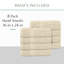 Ensemble de 8 serviettes Willow - 100% coton peigné, 630 g / m² de qualité supérieure, ivoire, ultra-doux et très absorbant (8 essuie-mains)-501306309-501306319