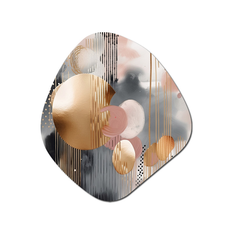 Eckstein - Art mural en forme de marbre abstrait, sculpture murale asymétrique en métal, H 28 po x l 25 po