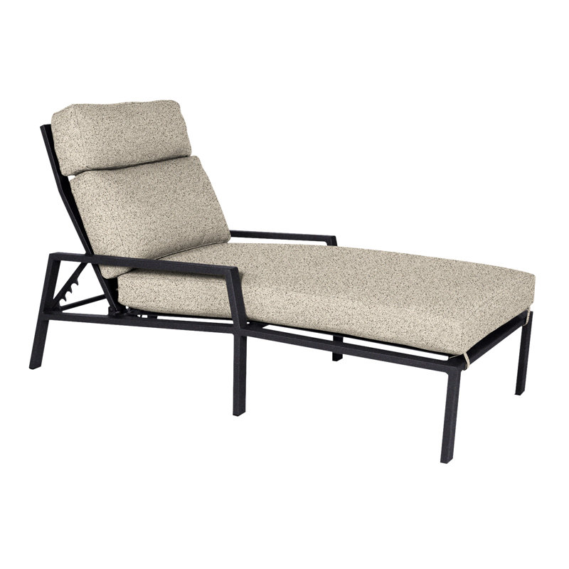 Aris Outdoor Chaise Lounge, Graphite, Alcazar Redwood