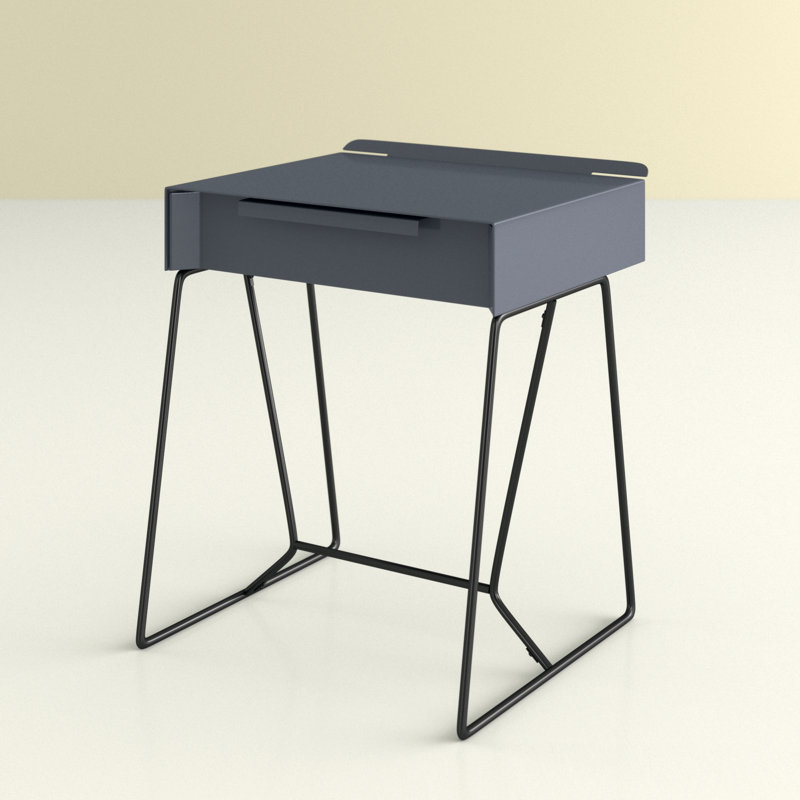 Isay End Table with Storage, Gray