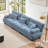 3-Seater Sectional Sofa Modular Deep Seat Sofa Couch , Chenille Sofa Soft Comfy Upholstered Furniture For Living Room, Apartment, Studio, Office,Chenille Blue-1121770444