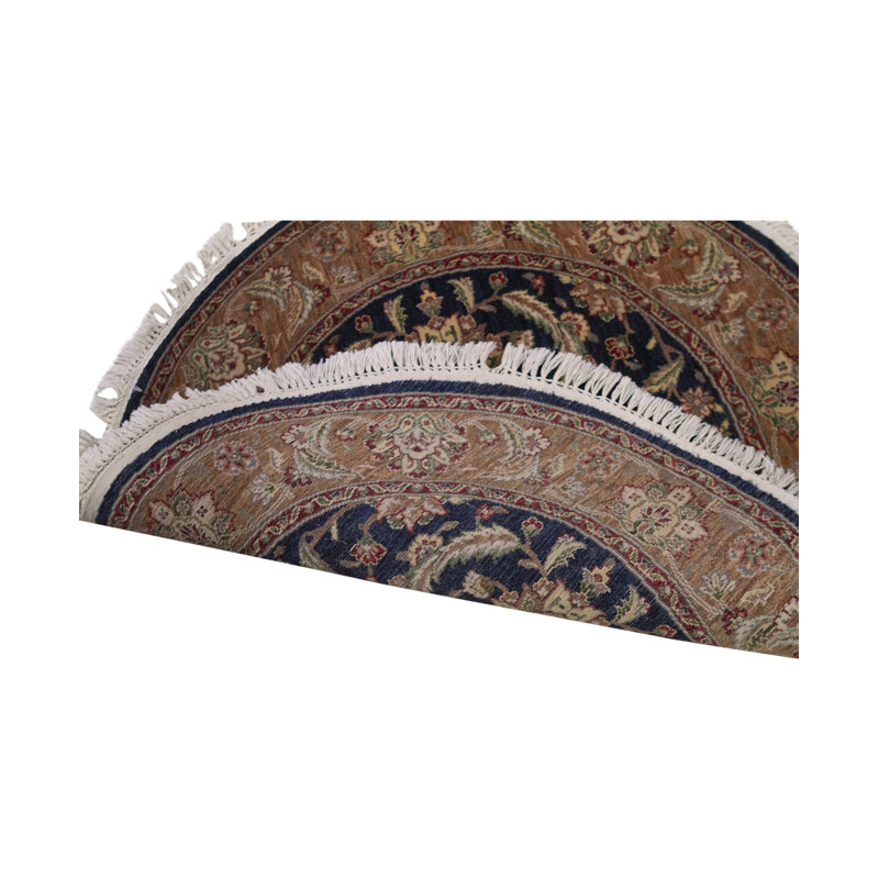 Tapis oriental brun en laine noué à la main marocain