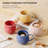  ALOFMO 4 Piece Stoneware Coffee Mugs