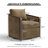 Clarisse Solid Wood Upholstered Swivel Armchair-41176627
