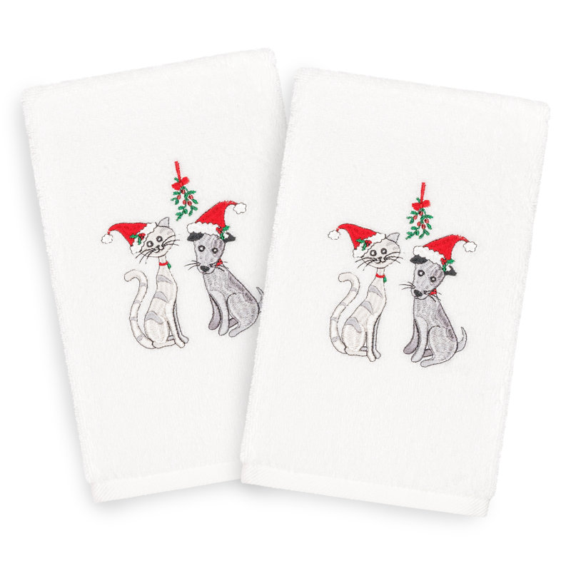 Serviette de toilette Christmas, Blanc