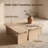 Modular Travertine Coffee Table Set of 2