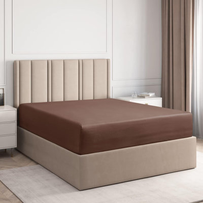 Fitted Sheet Only, Soft Cooling Bed Sheet, Breathable Hotel Luxury Bedding, Deep Pocket 8–16 Inch Mattress Fit