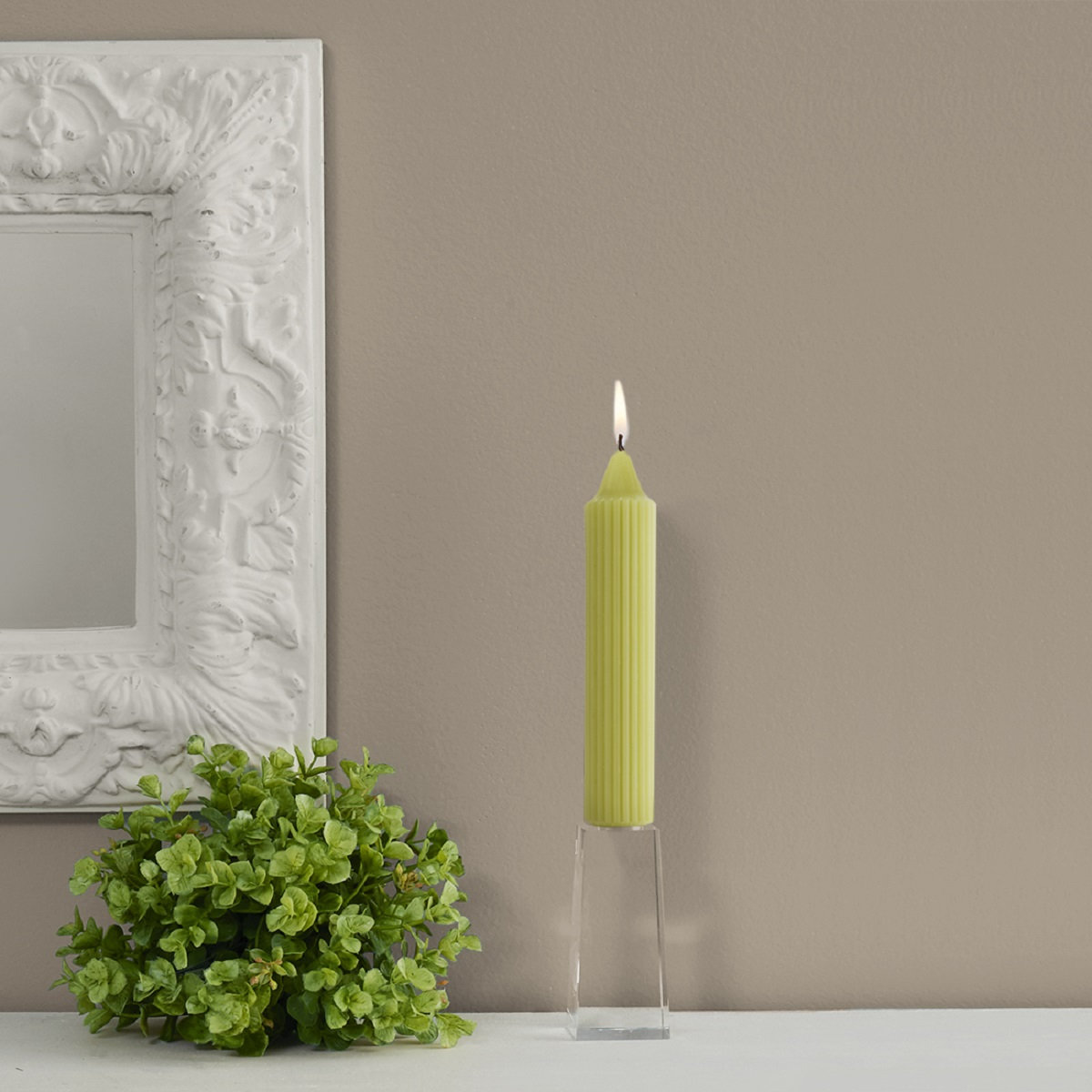 Unscented Taper Candle, Willow, 7" H x 1.25" W x 1.25" D