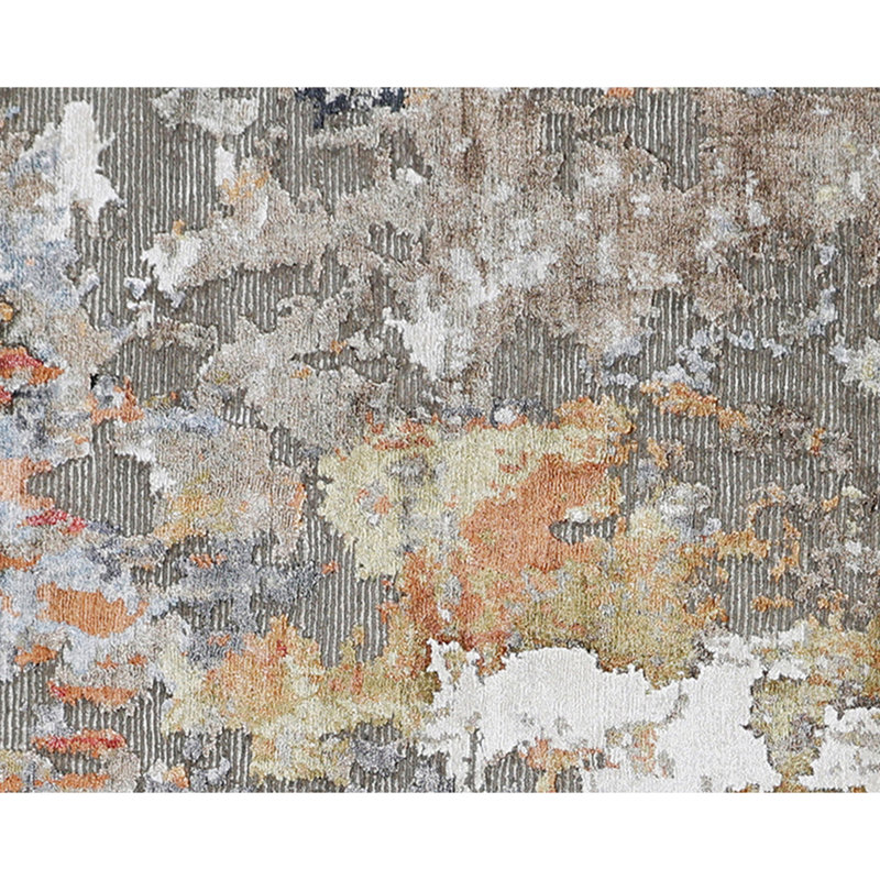 Tapis multicolore et rouille de haute qualité noué à la main, Rectangulaire 8 pi x 10 pi