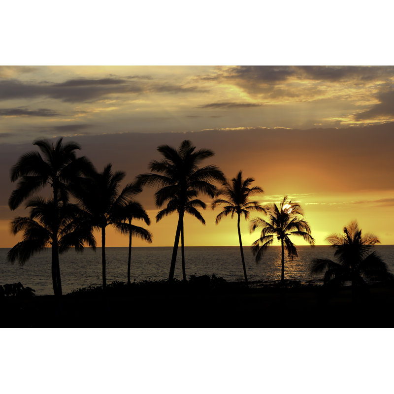 Hawaiian Sunset - Wrapped Canvas Print, 81cm H x 122cm W x 3.8cm D