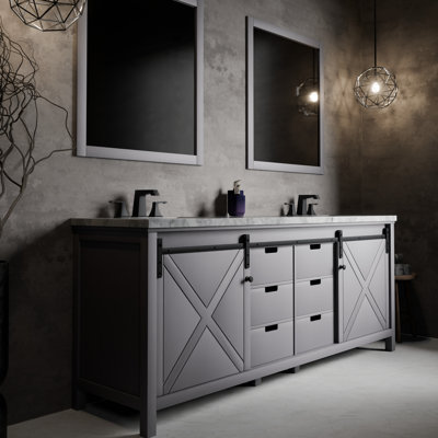 Plateau de meuble-lavabo double l 84 po x P 22 po Marsyas