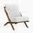 Vestavia 25.5" Mid-Century Modern Accent Chair with Chenille Fabric Upholstery, Solid Rubberwood Frame, Reversible Cushions-2013528912