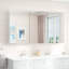 W H Frameless Medicine Cabinet Mirror Adjustable-408114942-408114931