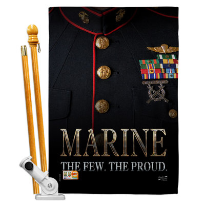 Double Sided 40'' H x 28'' W Polyester Flag Set