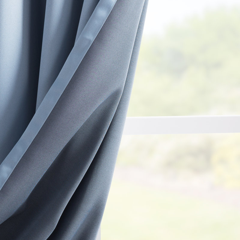 Wayfair Basics® Alianna Thermal Energy Saving Grommet Curtain Panel, Vintage Blue, 54" W x 84" L
