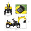 Aosom Kids Ride On Excavator, Pedal Digger, camion de construction avec klaxon pour enfants et tout-petits de 3 ans et plus, jaune