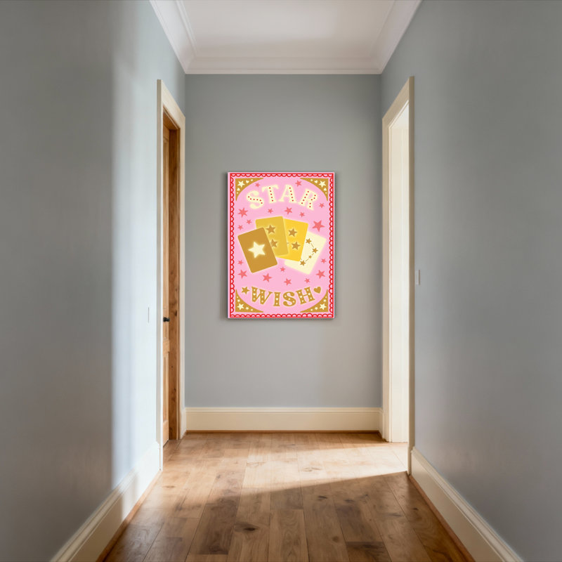 Ensemble de 1 tableau sur toile à motif d'étoiles, H 18 po x l 12 po