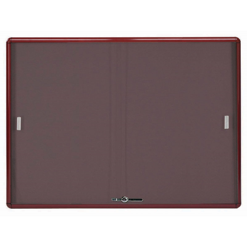 Tableau d’affichage à fixation murale radius design, Tissu bourgogne, Bourgogne, H 36 po x l 48 po