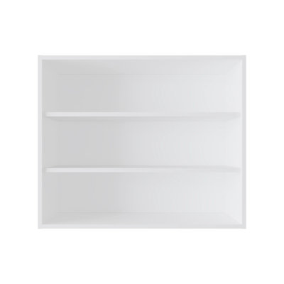 Modern White Wall Cabinet For Kitchen Essentials Storage - 30"X36"X12", Particle Board, Scratch- Finish, Holds Spices, Bowls, Jars 30" H X 36" W 12" D, Scratch-, Accommodates