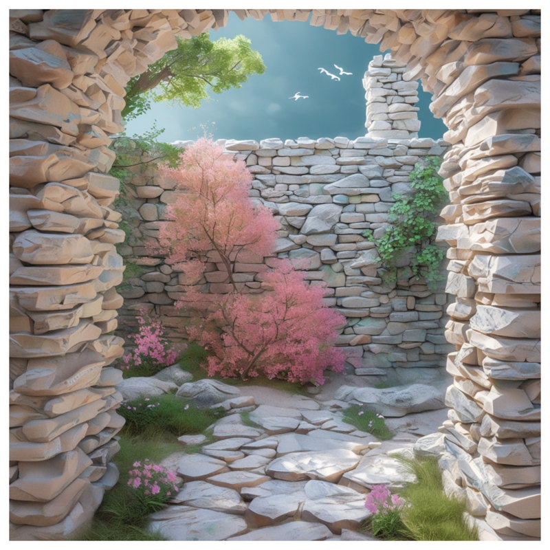 Coussins décoratifs en pierre Stone Archway Garden, 20 x 20 pouces