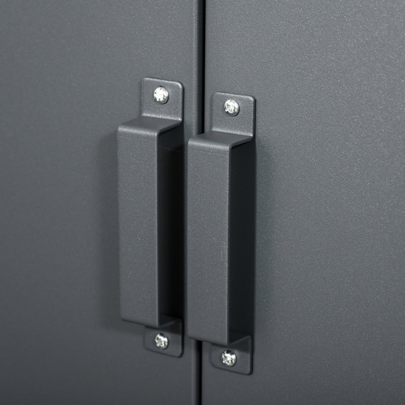 Armoire à outils industrielle grise - Livrée avec 3 tablettes pour le rangement des outils