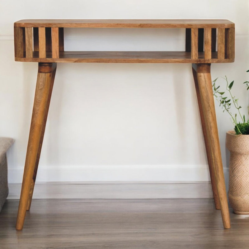 Console à lattes en chêne