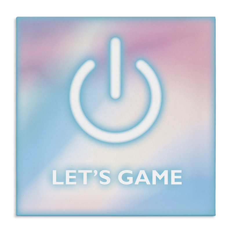 Toile pastel «Symbole du jeu», design par Yass Naffas Designs, H 30 po x l 30 po