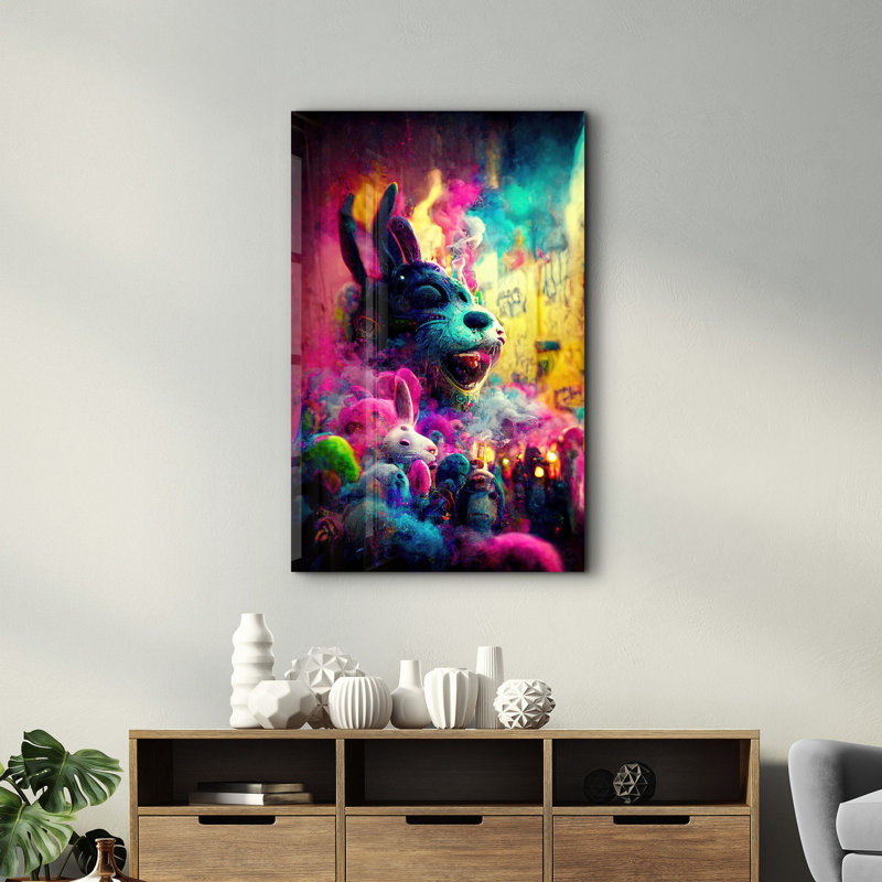 Peinture décorative en verre trempé