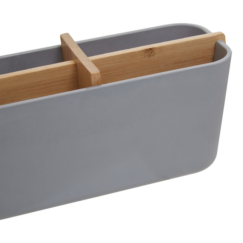 Leitner Bathroom Storage Container, Grey