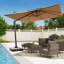 Parasol de patio extérieur carré douillet 10 pi Gentle Chic-85856850