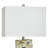 Ceramic Table Lamp - Bali Cream - White Shade