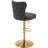 Jiar Swivel Upholstered Adjustable Height Counter Stool with Metal Frame,Dark Gray Bar Stools -2082304901-2082221035