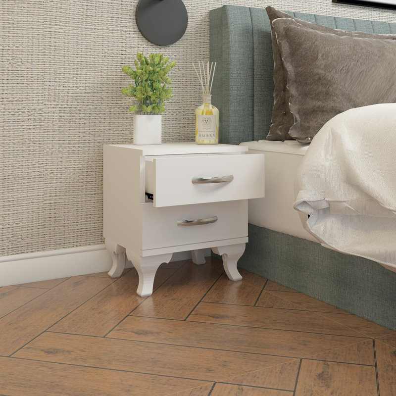 Carranza 40cm W Manufactured Wood Bedside Table