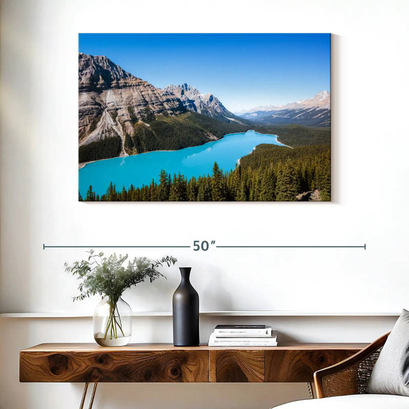 Alamar, aigue-marine, lac Peyto, H 26 po x l 39 po