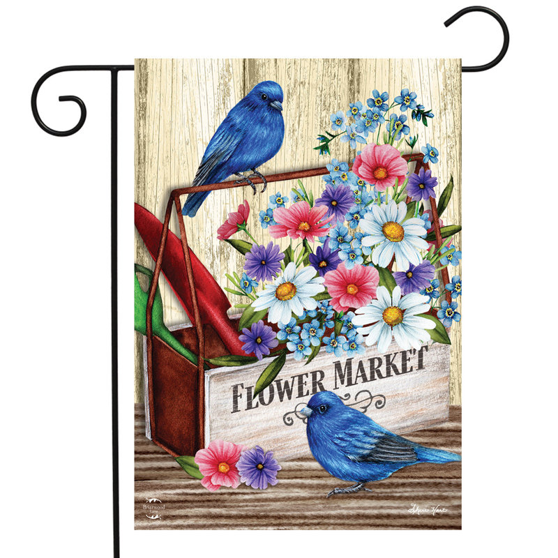 Drapeau de jardin de fleurs